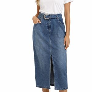 LIKE NEW • House of Harlow 1960 • Midi Denim Skirt •